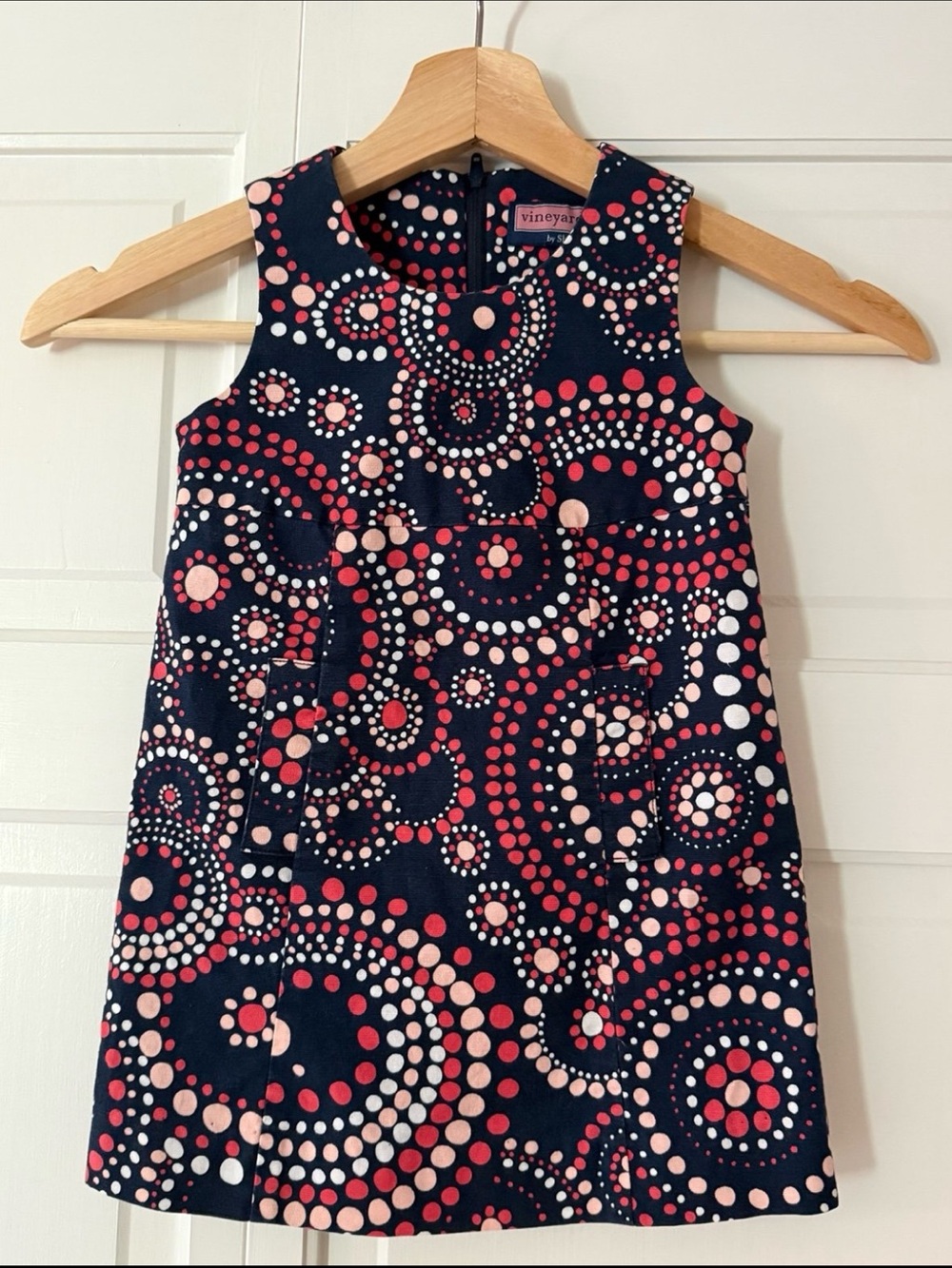 Vineyard Vines Toddler Dress 2T Navy Pink Polka Dots NWOT (Lilly Pulitzer Like)
